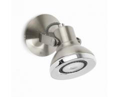 Spot LED orientable et inclinable en métal hauteur 10cm diamètre 8.5cm Ring Nickel