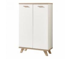 Armoire de bureau 2 portes en bois OSLO 122 cm