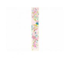Lé de papier peint décoratif intissé fleurs stylisées animaux rose/bleu 48x280cm JADE