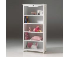 Bibliothèque 5 niveaux en bois laqué blanc Hauteur 190 cm AMORI