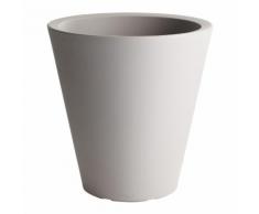 Pot de fleur rond en polypropylène double paroi diamètre 50cm 39L VENICE Taupe