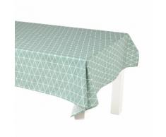 Nappe rectangulaire coton/polyester Teflon antitache triangle scandinave FIKA Céladon 160x275cm