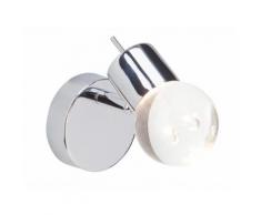 Spot simple LED en métal et verre transparent hauteur 11cm Lastra