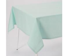 Nappe 100% coton uni avec biais dentelle CAPUCINE Mint 150x150cm