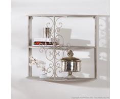 Etagère murale 3 niveaux en métal patiné - L56xP22xH50cm ANASTASIA