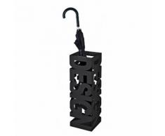 Porte parapluies en acier ajouré Design 16x16x48cm Pop Noir
