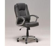 Chaise de bureau sur roulettes avec accoudoirs L69xP64xH116cm BORIS Gris