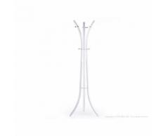 Porte-manteau tube en métal 58x58x179cm TRENCH Blanc