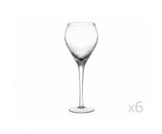 Verre à eau en verre soufflé bouche craquelé H.24.8cm 39cl - Lot de 6 CRACKY Transparent