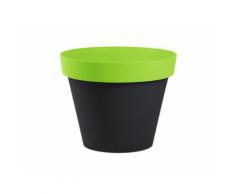 Pot de fleur bicolore en polyéthylène STYLE Gris anthracite/Pistache 60cm