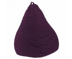 Pouf poire 100% coton garnissage billes polystyrène D75x110cm Prunelle