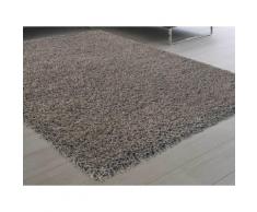 Tapis shaggy poil long 100% polypropylène Douceur Taupe 120x170cm