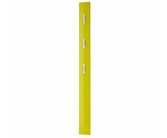 Porte manteau mural en bois 3 accroches rabattables H170cm COLORADO Jaune