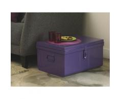 Malle de rangement métal 57x42cm - SAFE Prune