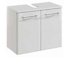 Meuble sous-lavabo 2 portes Longueur 60 cm BRADLEY Blanc Seul