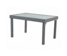 Table de jardin extensible en aluminium et verre long. 137/270cm ATELIER