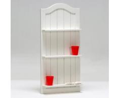 Etagère murale 3 tablettes L42.5xP8.5xH89cm ALEXANE Laqué Blanc