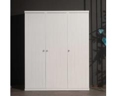 Armoire de chambre en bois laqué Hauteur 200.45 cm ROBIN 3 portes