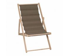 Chilienne pliante multiposition avec toile matelassée amovible COLORS Taupe