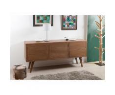 Buffet bas en bois 2 portes 2 tiroirs L180cm DARCY