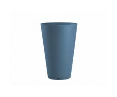 Pot de fleur rond en polypropylène diamètre 30 cm soucoupe intégrée TOKYO Denim