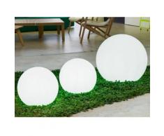 Boule lumineuse extérieure en polyéthylène blanc Buly 60cm