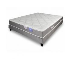 Matelas ressorts ensachés avec 5 zones de confort et tissu biocéramique DYNAMIR// Label BELLE LITERIE Avec sommier gris 90X190cm
