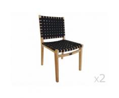 Chaise de jardin Teck Brut (lot de 2) ETHNIKA