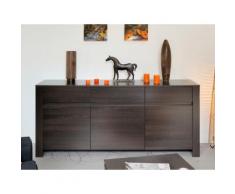 Enfilade 3 portes 1 tiroir - Décor Café - L180xP45xH84cm OPALE