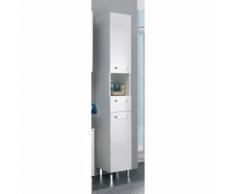 Colonne salle de bain 2 portes 2 tiroirs Hauteur 196 cm WEASLEY Blanc