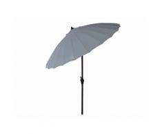 Parasol droit ajustable aluminium et polyester blanc diamètre 270cm SHANGHAI