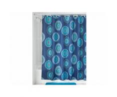 Rideau de douche 100% polyester motif rosace 183x183cm PADMA Bleu