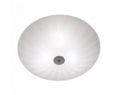 Plafonnier rond en verre opaque Sirocco 44cm