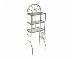 Etagère murale pour WC 3 niveaux en métal Longueur 60 cm LISEA Taupe