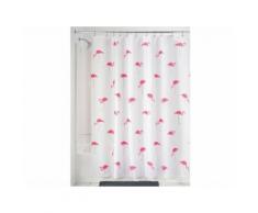 Rideau de douche 100% polyester motif flamant rose 183x183cm FLAMINGO