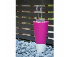 Pot de fleur rond bicolore en polypropylène D30 cm TOKYO Blanc/Fuchsia