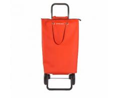 Chariot de course pliable 2 roues avec sac en tissu et châssis en aluminium 44L Rouge Superbag