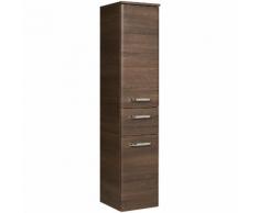 Demi-colonne salle de bain 2 portes 1 tiroir Longueur 30 cm WILLIAMS Moka