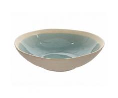 Assiette creuse/coupelle en pierre bicolore bleu et écru D.26cm ALTHEA