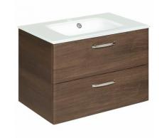 Meuble sous-vasque 2 tiroirs Longueur 73 cm WILLIAMS Moka Seul