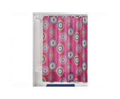Rideau de douche 100% polyester motif rosace 183x183cm PADMA Rose
