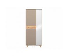 Penderie-Armoire en bois avec étagères Hauteur 196cm Calvi 10 étagères