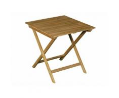 Table basse pliante de jardin en acacia FSC couleur teck CENARI