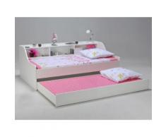 Lit gigogne 90x190cm +niches de rangement PALERME Avec sommier