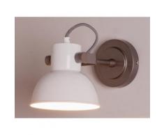 Applique murale rétro en acier hauteur 12 cm Wimpy Blanc