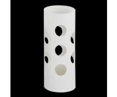 Porte-parapluie en métal ajouré rond 19x19x47.5cm POP Blanc