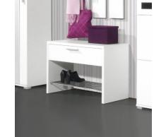 Banc / Repose Chaussures 4 paires - L75xP35xH50cm - PRIMUS Blanc
