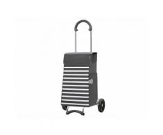 Chariot de course 2 roues en acier et nylon à motif 43L Scala Shopper Rayures