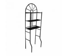 Etagère murale pour WC 3 niveaux en métal Longueur 60 cm LISEA Noir