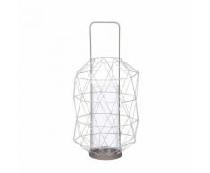 Lanterne ajourée en métal et verre H.50cm ESPACE Taupe